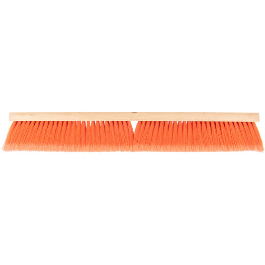 Carlisle 36222424 24" Flo-Pac Hardwood Push Broom Head with Orange Heavy Polypropylene Center