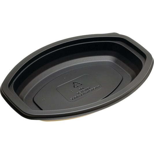 Proex DXMW912PBLK 12oz. Black Microwaveable Oval Casserole Container (250/cs)