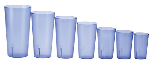 Winco PTP-12B 12 oz. Blue Pebbled Tumblers
