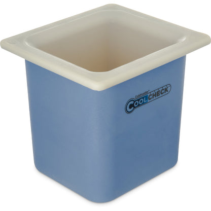 Carlisle CM1105C1402 1.7 Qt 1/6 Size White/Blue Coldmaster CoolCheck High Capacity Food Pan