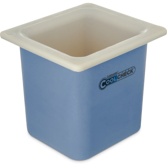 Carlisle CM1105C1402 1.7 Qt 1/6 Size White/Blue Coldmaster CoolCheck High Capacity Food Pan