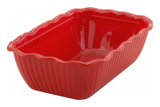Winco CRK-10R 10" x 7" x 3" Red Deli Crock