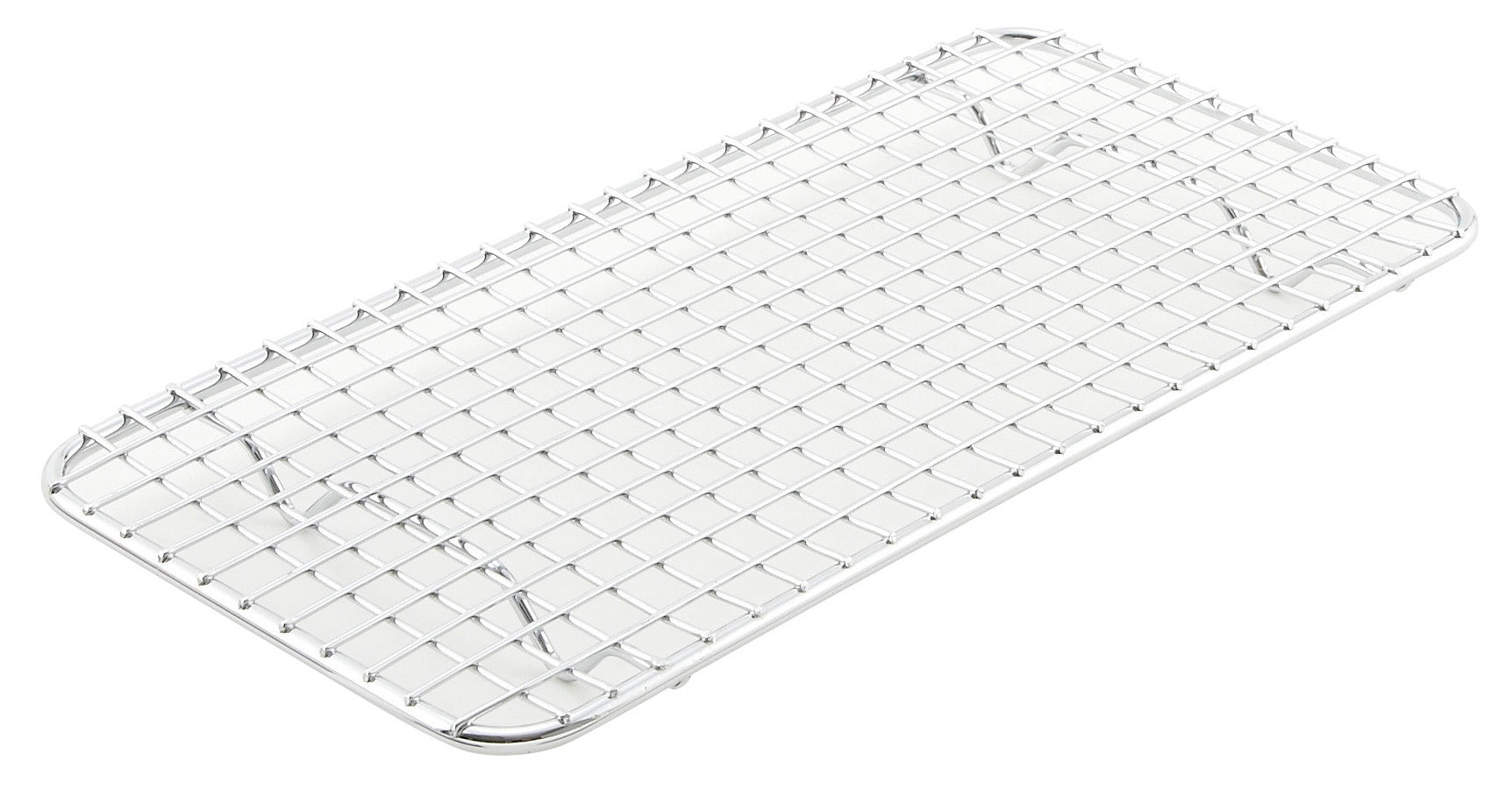 Winco PGW-510 5" x 10-1/2" Chrome-Plated Pan Grate for Third-size Steam Pan