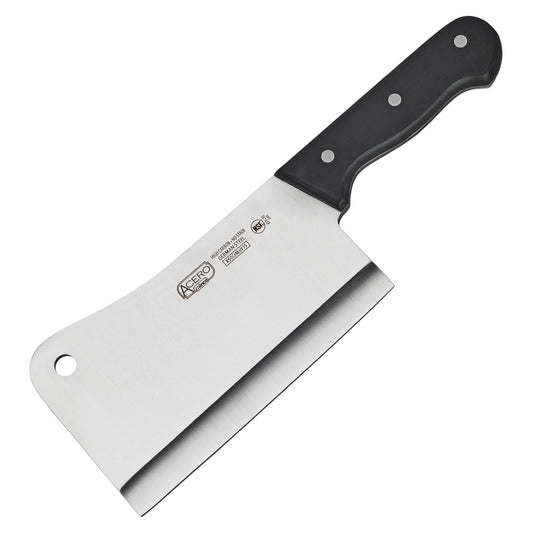 Winco KFP-72 7" Riveted Cleaver w/ Hanging Hole