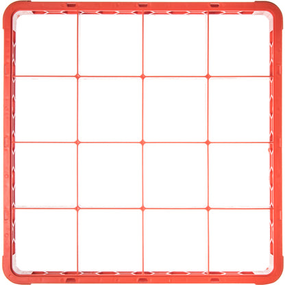 Carlisle RE16C24 Orange 16-Compartment Polypropylene OptiClean Divided Glass Rack Extender 1.78"