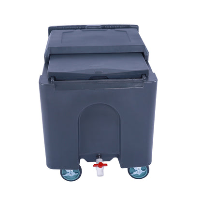 Omcan 80585 125lb / 57kg Insulated Ice Caddy with Sliding Lid