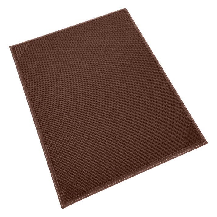 Winco LMS-811BN Brown Single View Menu Cover For 8-1/2 X 11" Inserts
