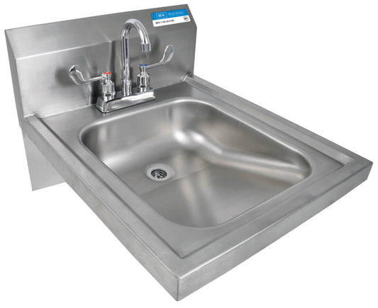 BK Resources BKHS-ADA-D-P-G Stainless Steel ADA Hand Sink w/ Faucet 2 Holes 16”L x14”W x 5” D Bowl