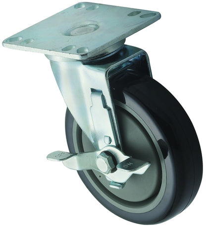 Winco CT-33B Caster w/Brake for 3-1/2" x 3-1/2" Universal Plate (2pcs)