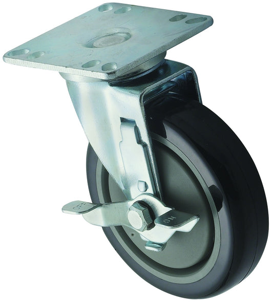 Winco CT-33B Caster w/Brake for 3-1/2" x 3-1/2" Universal Plate (2pcs)