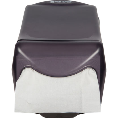 Carlisle H5003TBK 550 Napkin Black ABS Countertop Venue Napkin Dispenser, Interfold