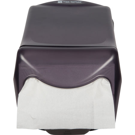 Carlisle H5003TBK 550 Napkin Black ABS Countertop Venue Napkin Dispenser, Interfold