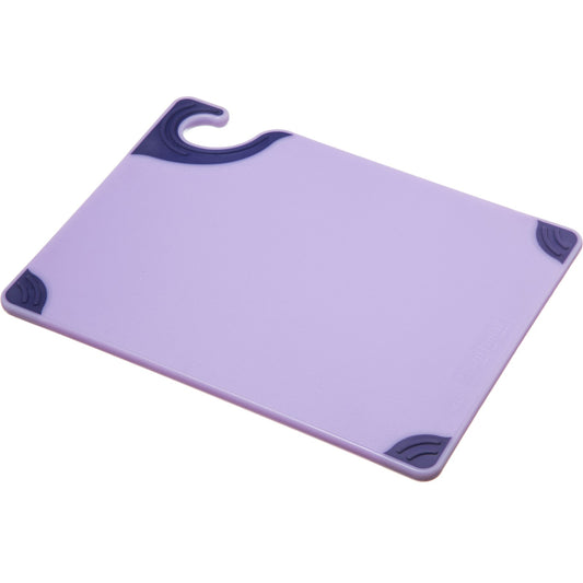San Jamar CBG912PR 9" x 12" Purple Allergen Saf-T-Grip Cutting Board