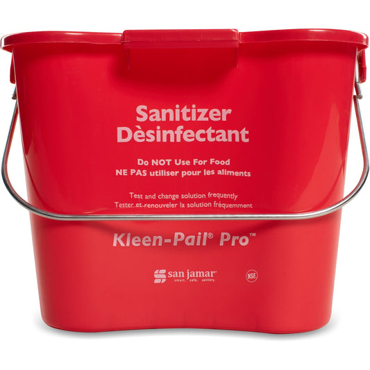 San Jamar KPP97RD 3 Qt. Red Polypropylene Kleen-Pail Pro Bucket