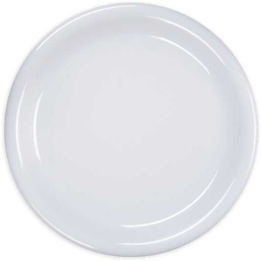 Carlisle 3300402 9" White Sierrus Melamine Narrow Rim Dinner Plate