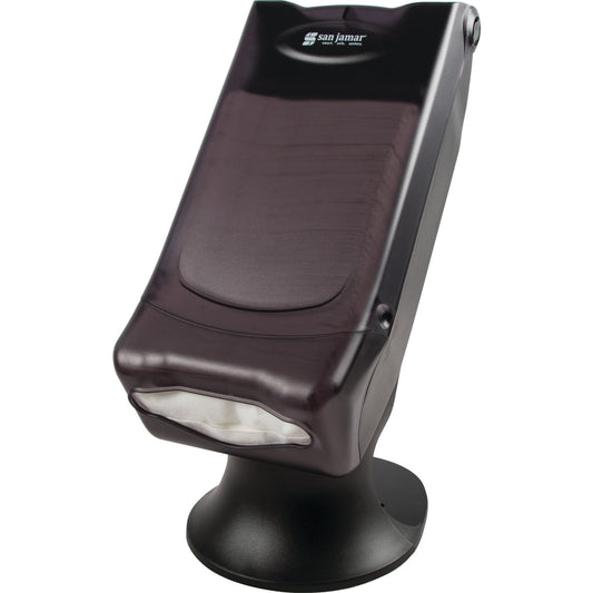 Carlisle H5000STBK 450 Napkin Black ABS Venue Napkin Dispenser with Stand, Minifold Control Face