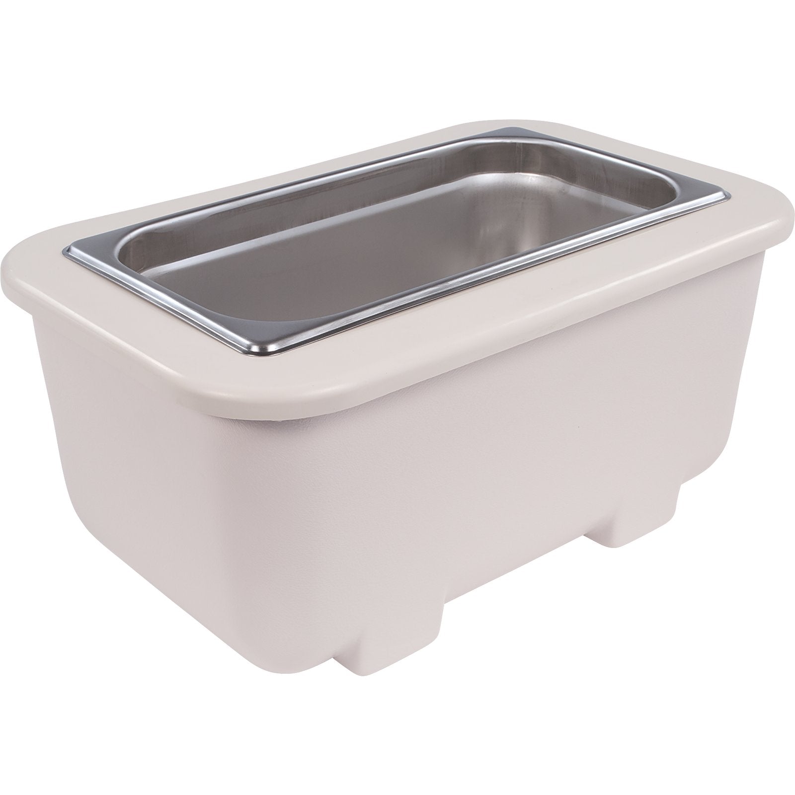Carlisle CM104502 7.25 Qt Third-Size White Coldmaster Coldpan