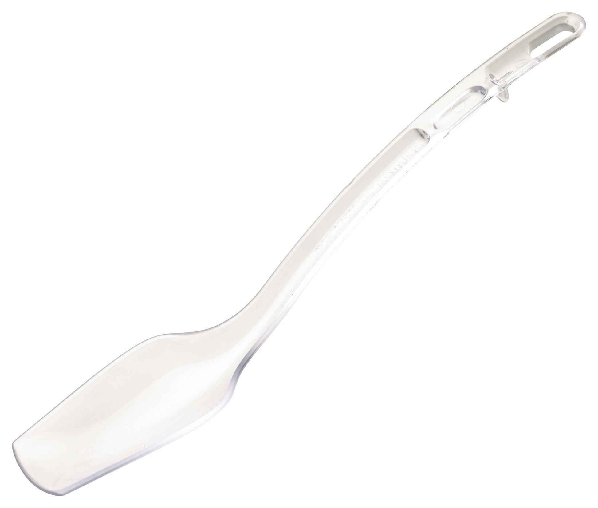 Winco CVBS-10C 3/4 oz. 10" Clear Curved Polycarbonate Buffet Spoon