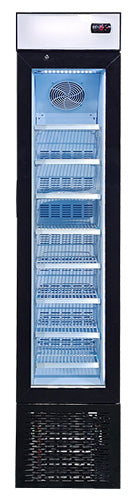 Omcan 47242 105L Glass Door Slim Display Freezer with Top Lightbox