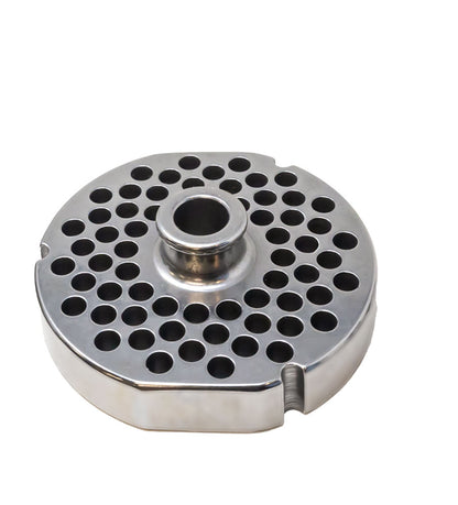 Omcan 39476 #52 Three Notches/Two Flat Sides Stainless Steel #52 Machine Plate with Hub, 9.5mm (3/8")