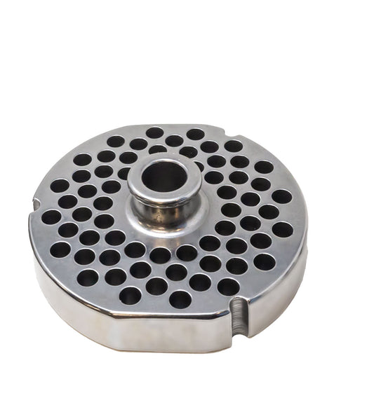 Omcan 39476 #52 Three Notches/Two Flat Sides Stainless Steel #52 Machine Plate with Hub, 9.5mm (3/8")