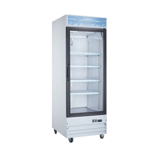 Omcan 50036 28-inch Single Door Glass Door Refrigerator