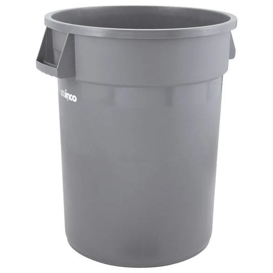 Winco PTC-10G 10 Gallon Gray Trash Can