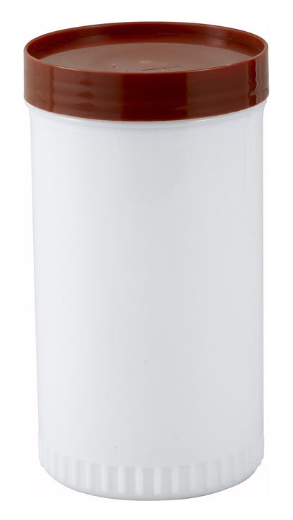 Winco PPB-2B 2 Qt. Brown Spout & Lid Liquor/Juice Pour Bottle