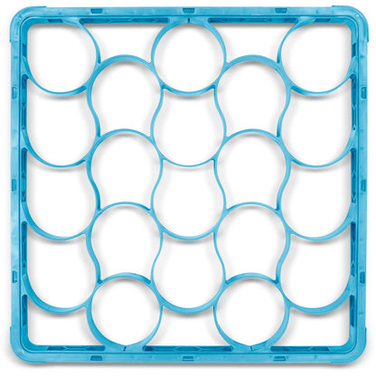 Carlisle REW20S14 Carlisle Blue 20-Compartment Polypropylene OptiClean NeWave Short Glass Rack Extender