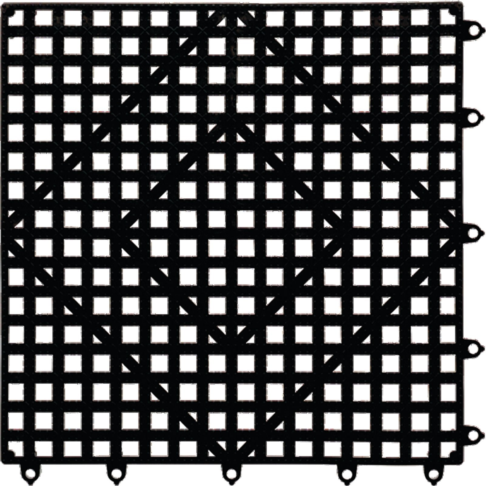 San Jamar VM5280BK 1'X1' Black Versa-Mat Bar Mat