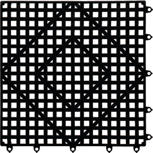 San Jamar VM5280BK 1'X1' Black Versa-Mat Bar Mat