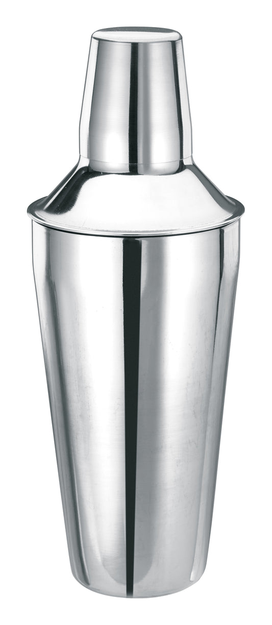 Winco BS-3P 28 oz. Stainless Steel 3-Piece Classic Bar Shaker Set