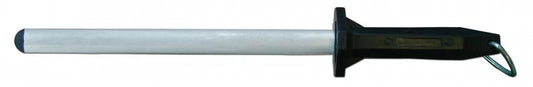Omcan 13775 14-inch Diamond Sharpening Steel with Black Handle