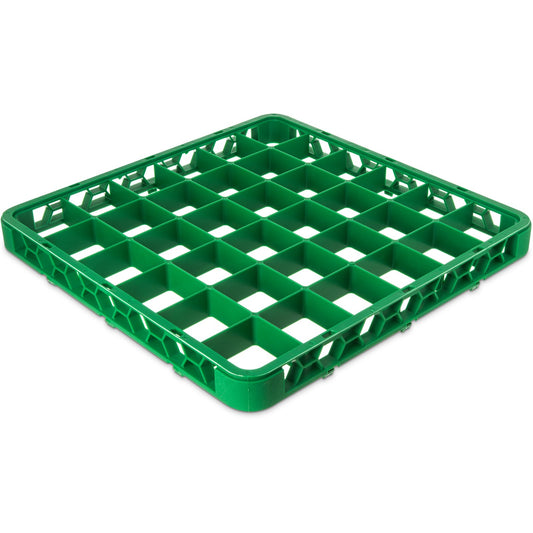 Carlisle RE36C09 Green 36-Compartment Polypropylene OptiClean Divided Glass Rack Extender 1.78"