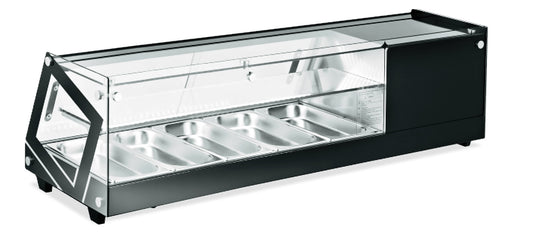 Omcan 44393 2.6cu.ft. / 64L 51" Refrigerated Sushi Showcase with Flat Glass