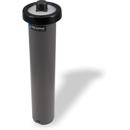San Jamar C2010C 16" Black Portion Cup EZ-Fit Cup Dispenser