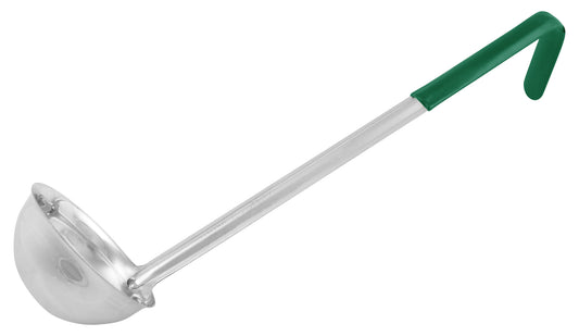 Winco LDCN-6 6 oz. Green Stainless Steel Ladle