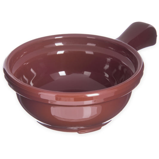 Carlisle 700628 8 oz Lennox Brown Handled Soup Bowl