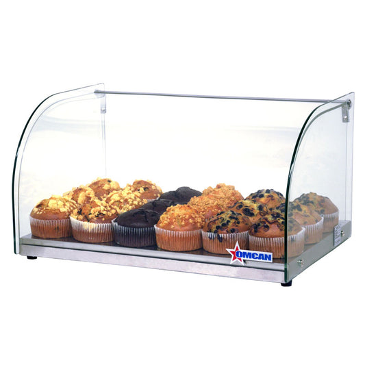 Omcan 44370 25 L 22" Countertop Food Display Case with Curved Front Glass
