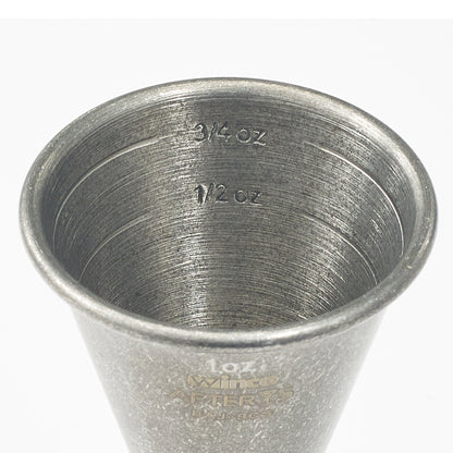Winco BAJ-9CS 1 x 2 oz Crafted Steel Finish After 5 Jigger w/ Inner Marking Lines