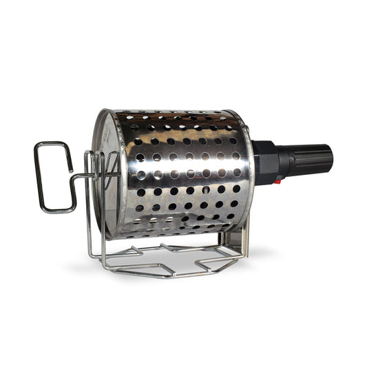 Omcan 47315 Stainless Steel Chestnut Roaster with Portable Battery Operated Motor