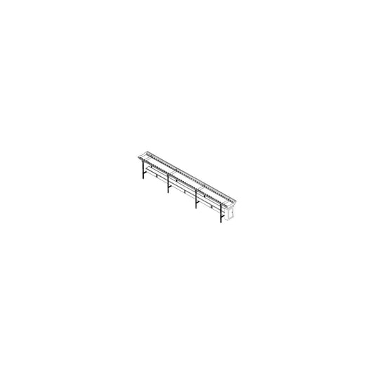 Dinex DXIESSW12 12' Stainless Steel Skate Wheel Conveyor