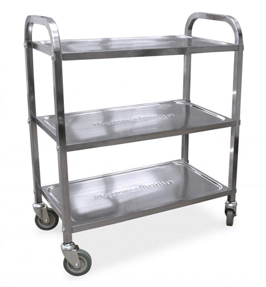 Omcan 24418 Stainless Steel Bussing Cart with 27.25" x 15.75" Tray Size