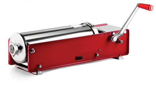 Omcan 13721 22 lb. capacity Manual Elite Series Horizontal Two-speed Gear-driven Sausage Stuffer