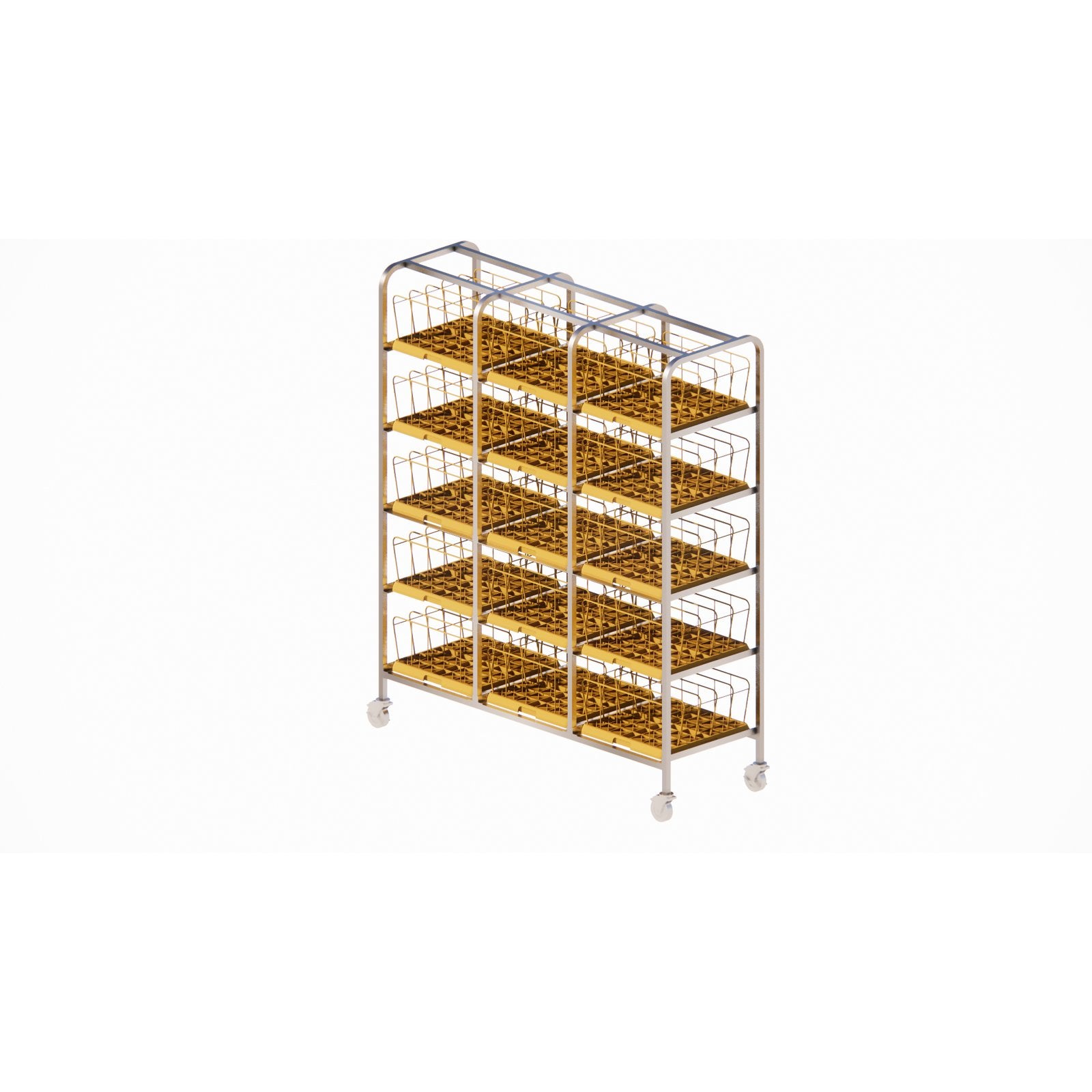 Dinex DXIRDSD9150 150 Domes or 300 Bases/Underliners Stainless Steel Dome Storage Rack