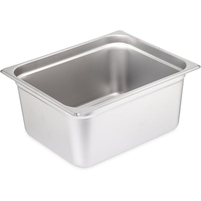 Carlisle 607126 1/2 Size Stainless Steel DuraPan Light Gauge Steam Table Hotel Pan, 6" Deep