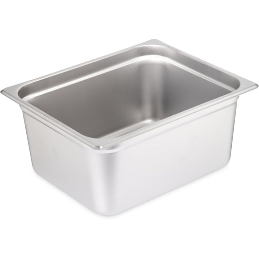 Carlisle 607126 1/2 Size Stainless Steel DuraPan Light Gauge Steam Table Hotel Pan, 6" Deep