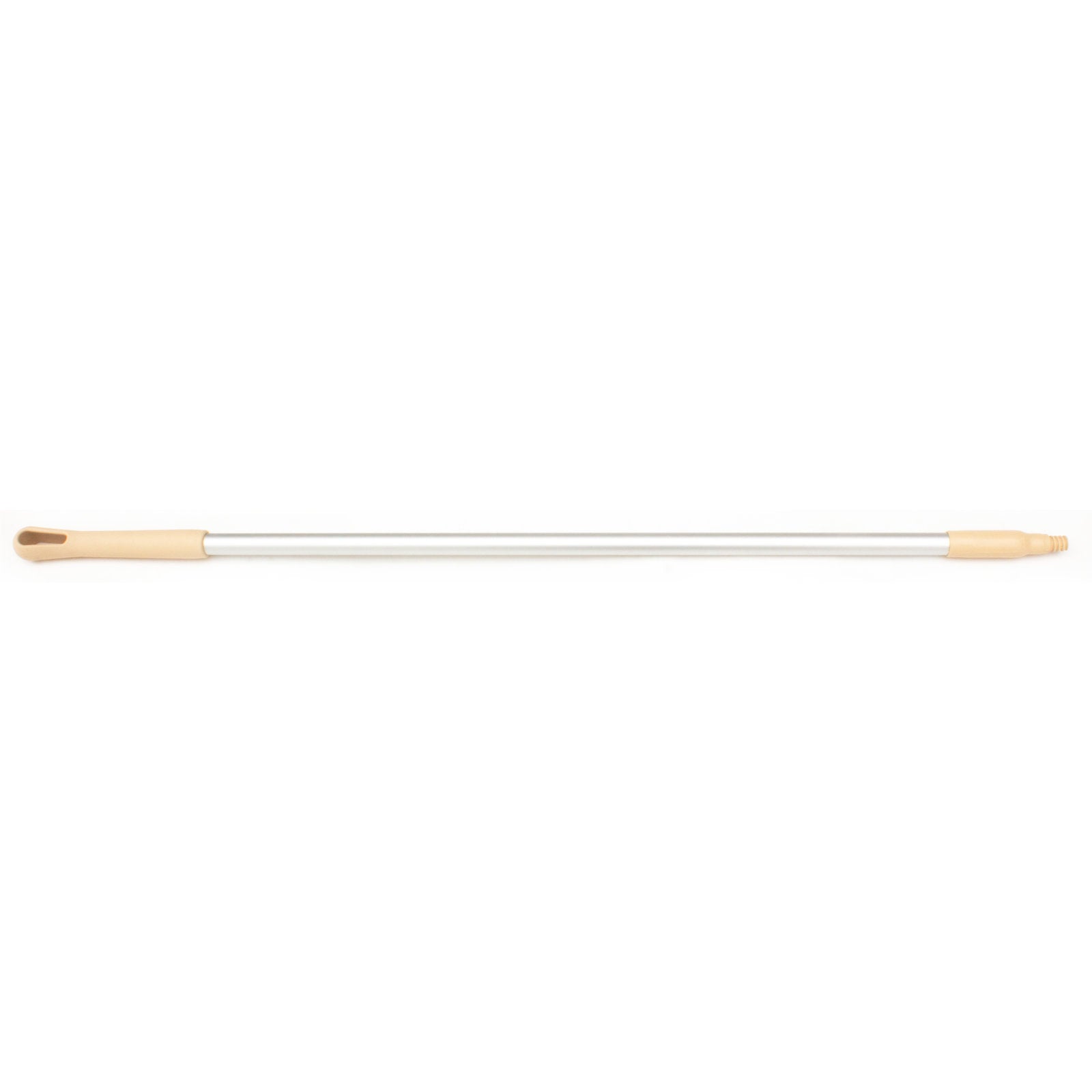 Carlisle 40216EC25 48" Tan Natural Aluminum Handle with Color-Coded Tip and Hang Up Cap