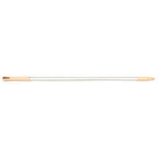 Carlisle 40216EC25 48" Tan Natural Aluminum Handle with Color-Coded Tip and Hang Up Cap
