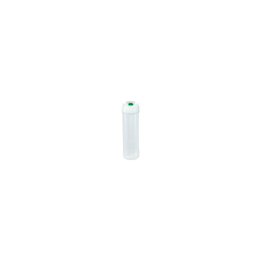 San Jamar 857324S 24 oz Natural EZ-KLEEN Sauce Bottle - Green Valve - Low Viscosity - 6 pack